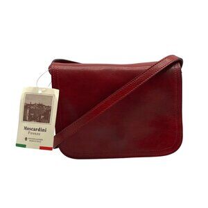 Moscardini Firenze Red Vera Pelle Crossbody